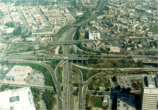 Aerial View of Four Level Interchange